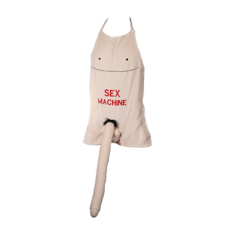 TABLIER "OOTB" AVEC MACHINE SEXUELLE PÉNIS EN PELUCHE