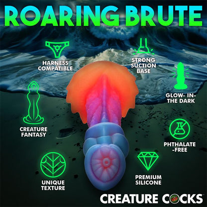 CREATURE COCKS - AQUA-COCK GLOW-IN-THE-DARK SILICONE DILDO