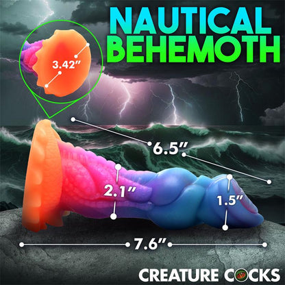 CREATURE COCKS - AQUA-COCK GLOW-IN-THE-DARK SILICONE DILDO
