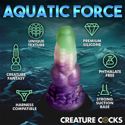 CREATURE COCKS - AQUA PHOENIX SILICONE DILDO