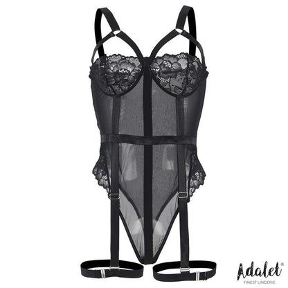 ADALET LINGERIE - ARIANA TEDDY WITH GARTER BELT AND LEG RINGS