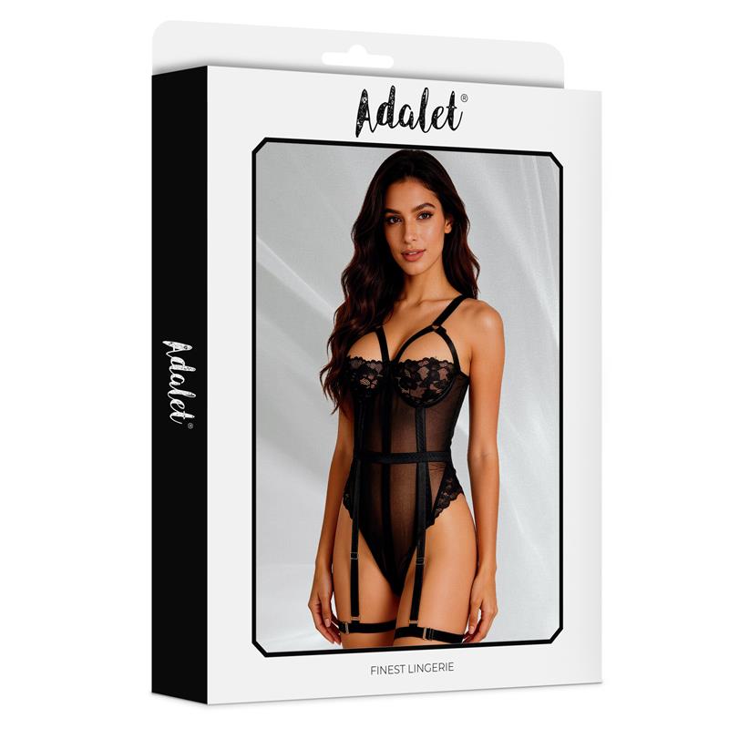 ADALET LINGERIE - ARIANA TEDDY WITH GARTER BELT AND LEG RINGS