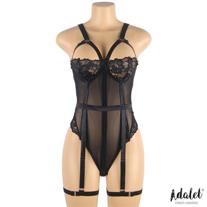 ADALET LINGERIE - ARIANA TEDDY WITH GARTER BELT AND LEG RINGS