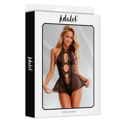 ADALET LINGERIE - ARIELLA OPEN BACK TEDDY WITH FLORAL PATTERN