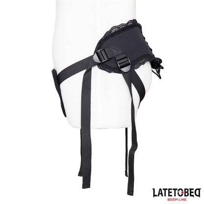LATETOBED BDSM LINE - LACE EDGE STRAP ON WITH SILICONE RING