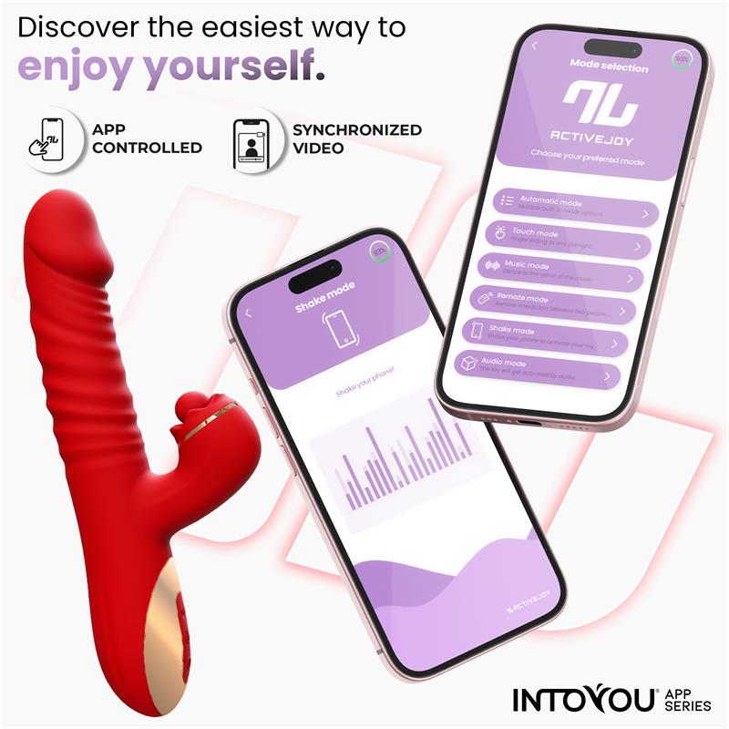 INTOYOU APP SERIES - ASCEN THRUSTING AND WAVING VIBE WITH APP MAGNETIC USB
