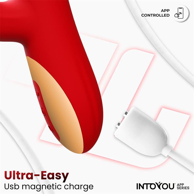 INTOYOU APP SERIES - ASCEN THRUSTING AND WAVING VIBE WITH APP MAGNETIC USB