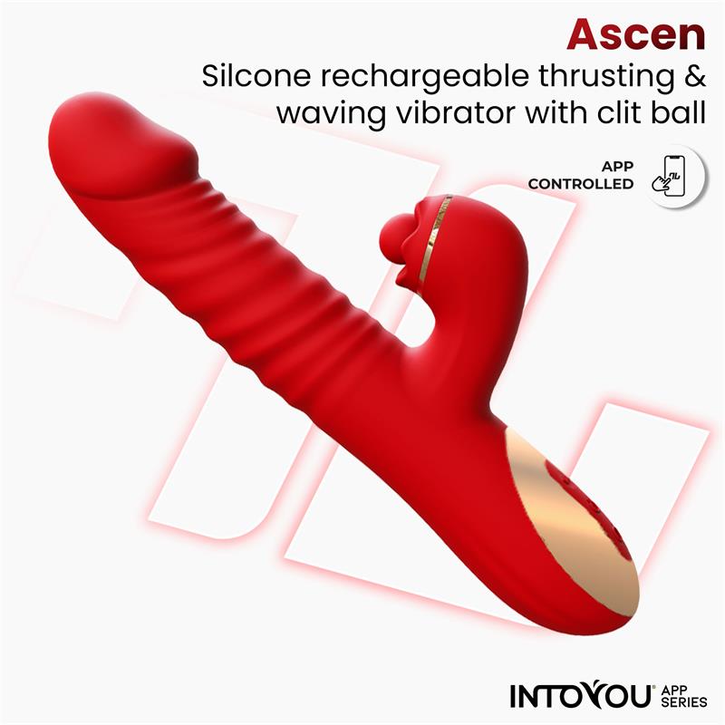INTOYOU APP SERIES - ASCEN THRUSTING AND WAVING VIBE WITH APP MAGNETIC USB