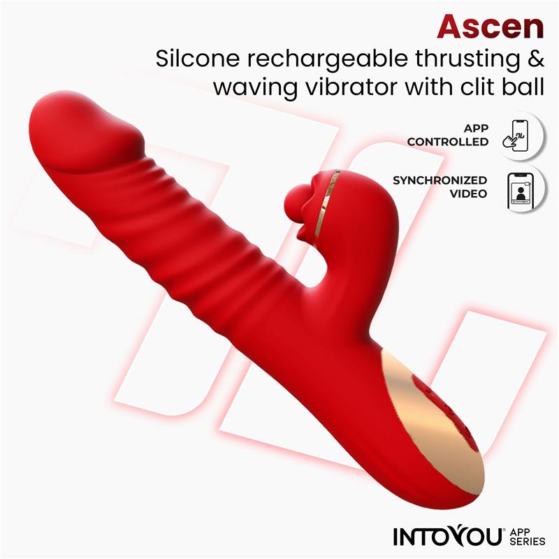 INTOYOU APP SERIES - ASCEN THRUSTING AND WAVING VIBE WITH APP MAGNETIC USB