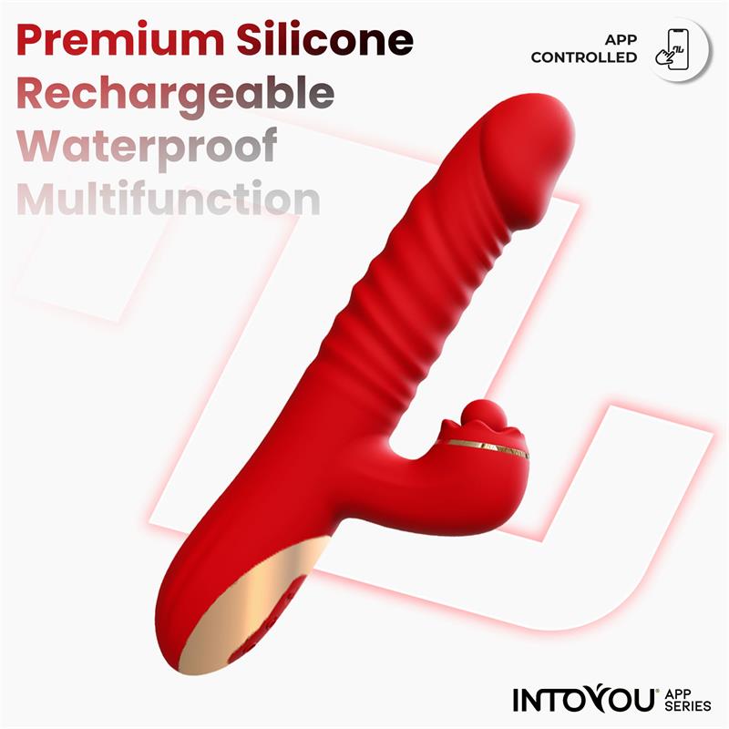 INTOYOU APP SERIES - ASCEN THRUSTING AND WAVING VIBE WITH APP MAGNETIC USB