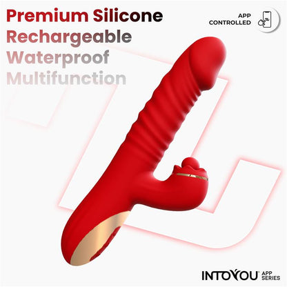 INTOYOU APP SERIES - ASCEN THRUSTING AND WAVING VIBE WITH APP MAGNETIC USB