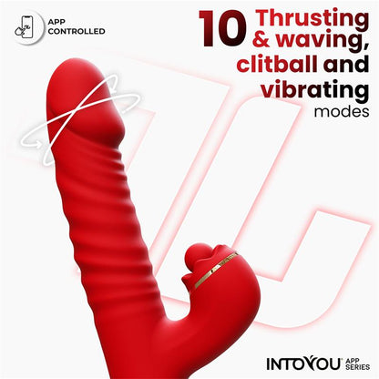 INTOYOU APP SERIES - ASCEN THRUSTING AND WAVING VIBE WITH APP MAGNETIC USB