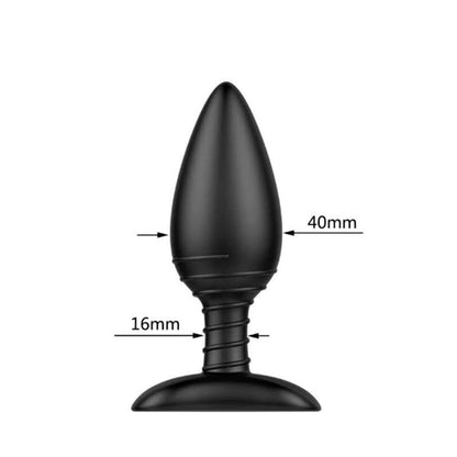 ACTION - ASHER BUTT PLUG WITH REMOTE CONTROL MAGNETIC USB BLACK