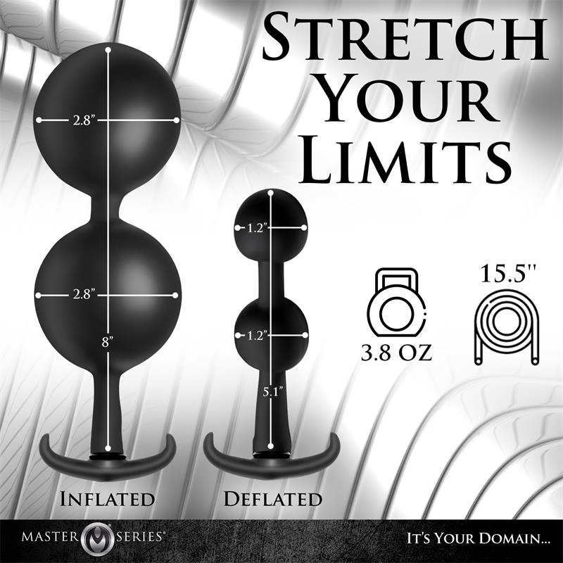 MASTER SERIES - ASS RATTLER WEIGHTED INFLATABLE ANAL BALLS
