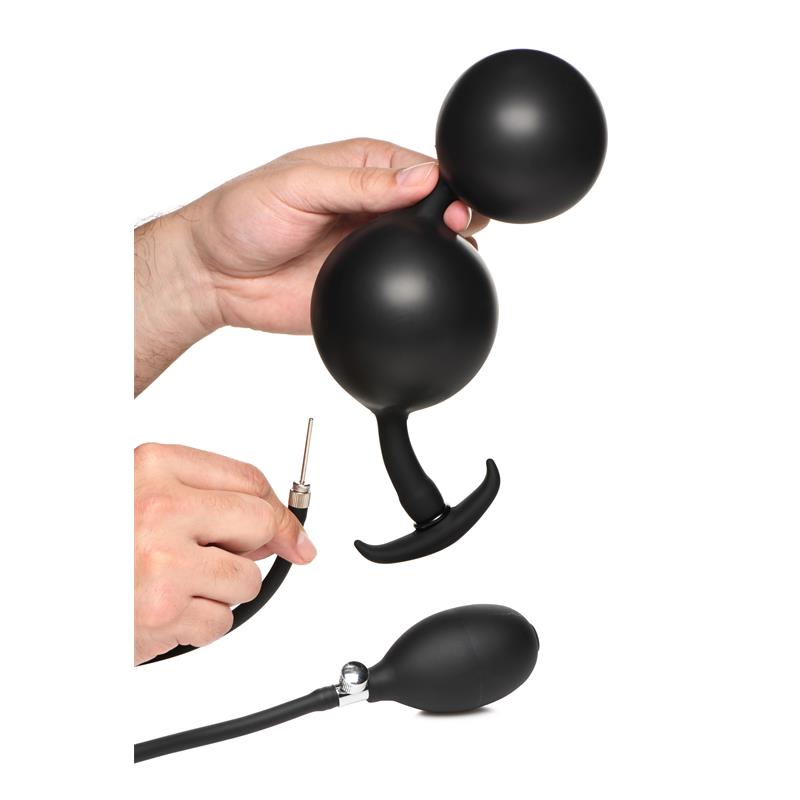 MASTER SERIES - ASS RATTLER WEIGHTED INFLATABLE ANAL BALLS