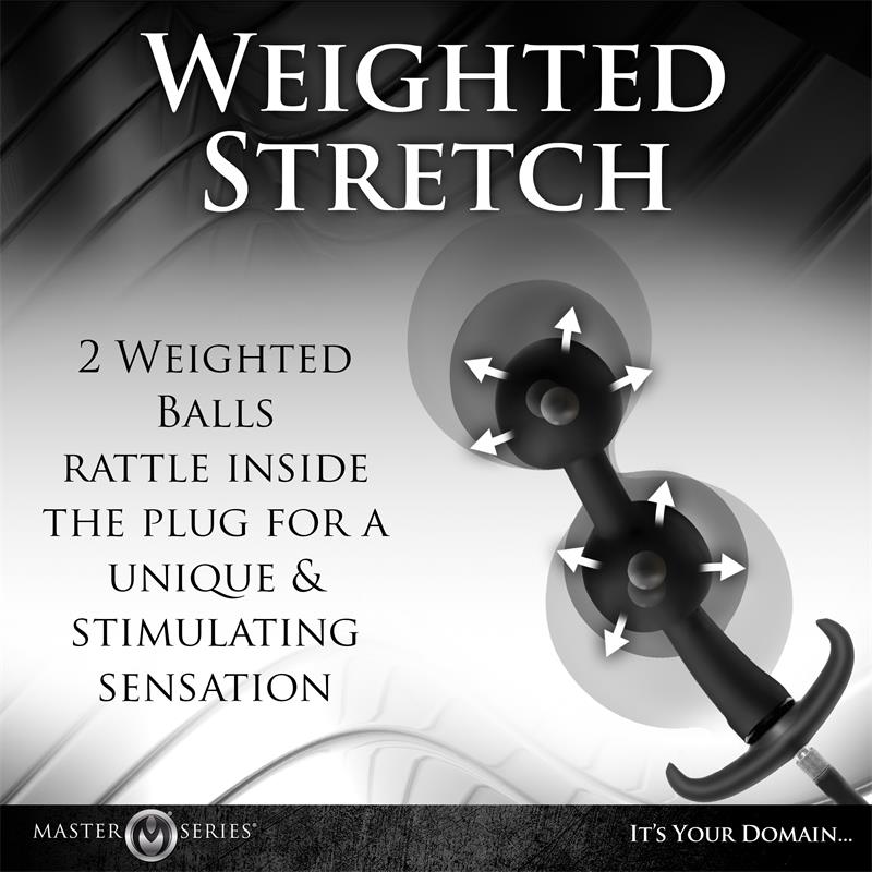 MASTER SERIES - ASS RATTLER WEIGHTED INFLATABLE ANAL BALLS