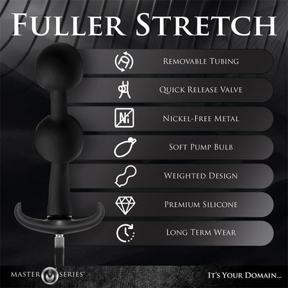 MASTER SERIES - ASS RATTLER WEIGHTED INFLATABLE ANAL BALLS