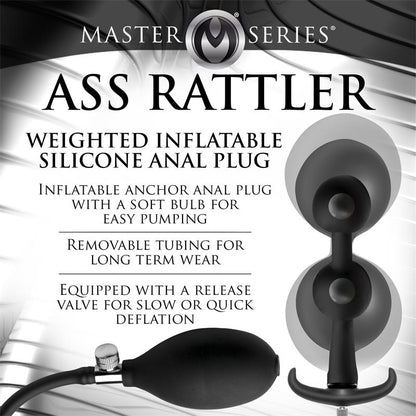 MASTER SERIES - ASS RATTLER WEIGHTED INFLATABLE ANAL BALLS