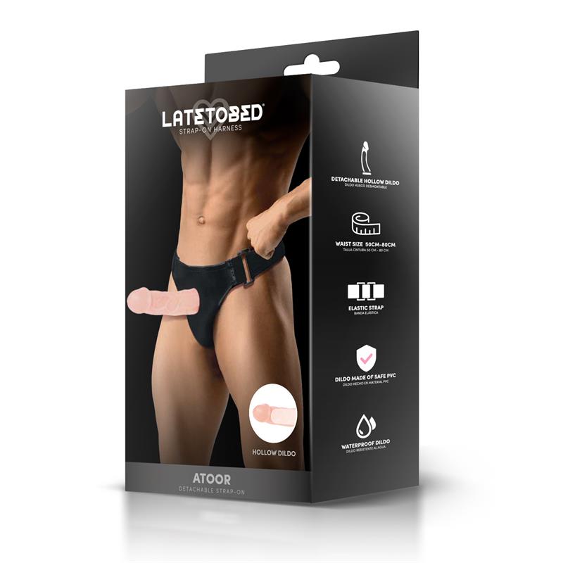 HARNESS COLLECTION LATETOBED - ATOOR DETACHABLE STRAP-ON WITH HOLLOW DILDO