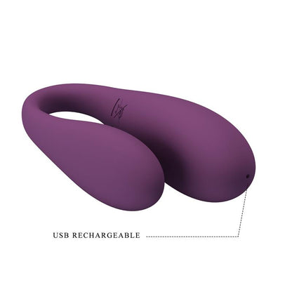 PRETTYLOVE - AUGUST VIBRADOR DE PAREJAS APP REMOTE LILA CL12