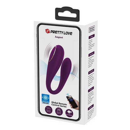 PRETTYLOVE - AUGUST VIBRADOR DE PAREJAS APP REMOTE LILA CL12