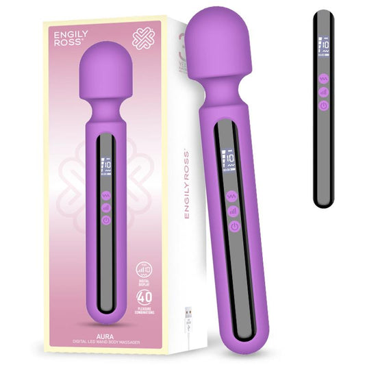 DIGITAL - AURA WAND MASSAGER WITH DIGITAL LED SCREEN, BIG SIZE AND POWERFULL 29.5 CM