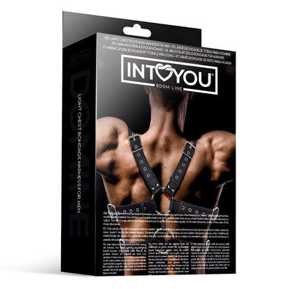 INTOYOU BDSM LINE - AURUM MALE CHEST BONDAGE HARNESS VEGAN LEATHER