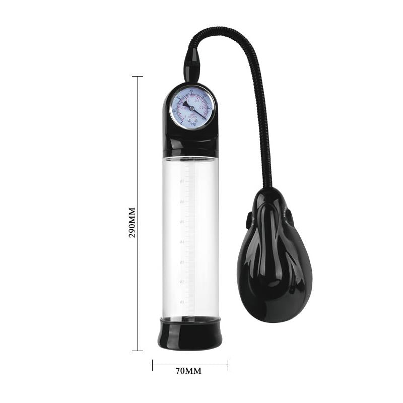 PRETTYLOVE - AUTOMATIC PENIS PUMP WITH PRESSURE GAUGE ALEXANDER