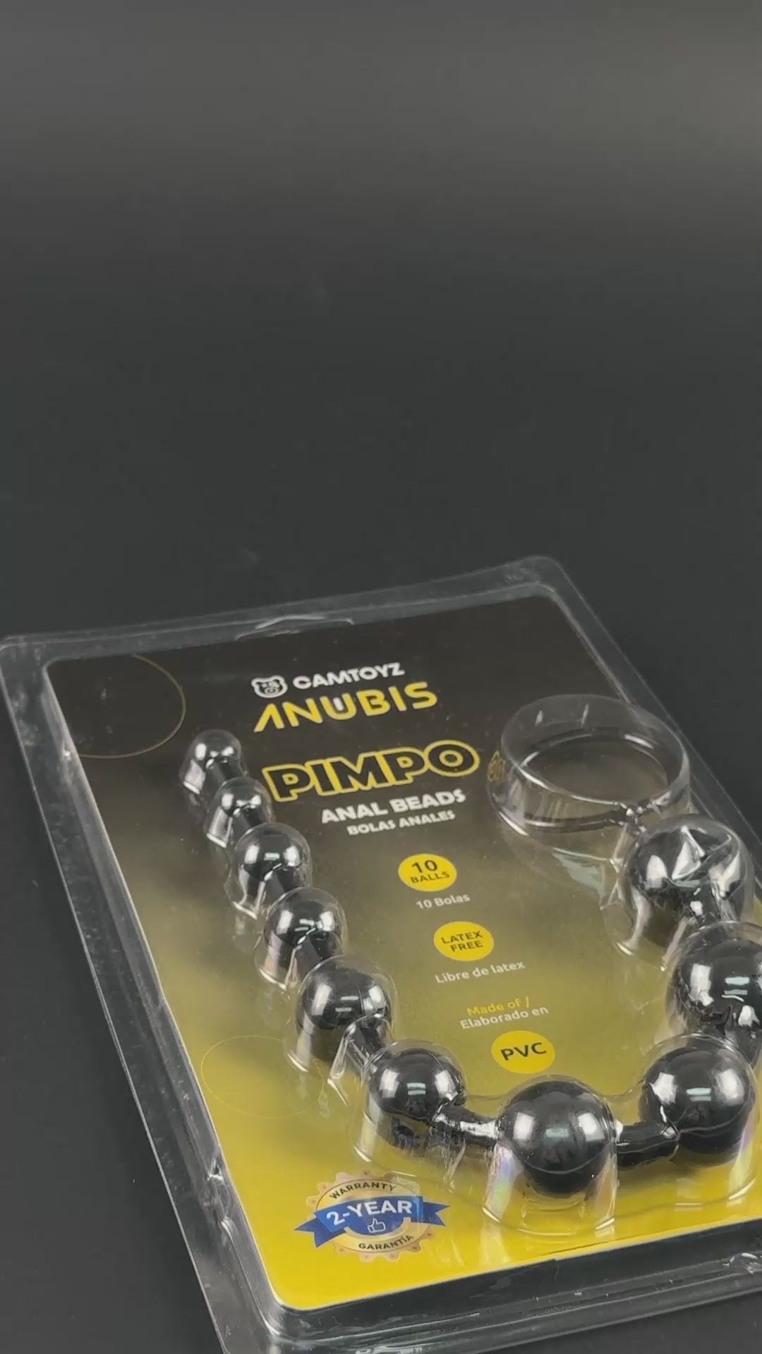 CAMTOYZ - BLACK PIMPO ANAL BEADS