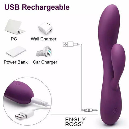 ENGILY ROSS - BACALL 3.0 VIBE INJECTED LIQUIFIED SILICONE DOUBLE MOTOR USB