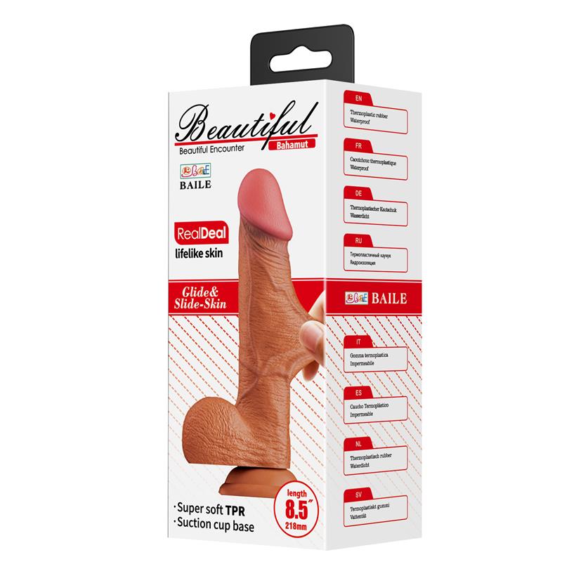 BAILE - BAHAMUT RELISTIC DILDO SLIDE SKIN 8.5