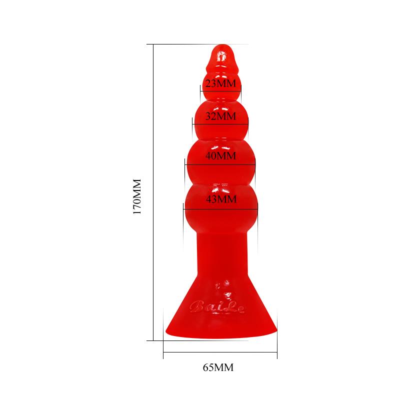 BAILE - BULBOUS SHAPED BUTT PLUG ORANGE
