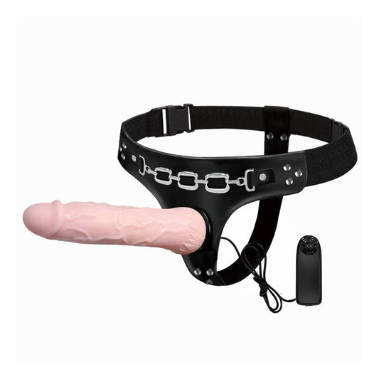 BAILE - STRAP-ON VIBRATING DILDO FLESH 18.5 CM
