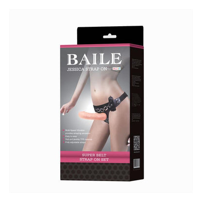 BAILE - STRAP-ON VIBRATING DILDO FLESH 18.5 CM