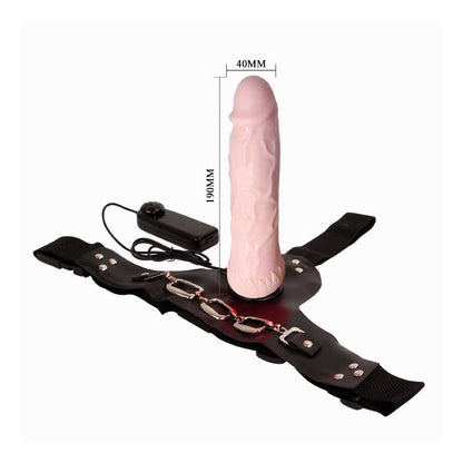 BAILE - STRAP-ON VIBRATING DILDO FLESH 18.5 CM