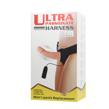 BAILE - STRAP-ON WITH VIBRATING DILDO FLESH 15 CM