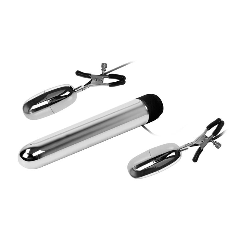BAILE - VIBRATING BULLET AND NIPPLE CLAMPS WITH VIBRATION SET TURBO