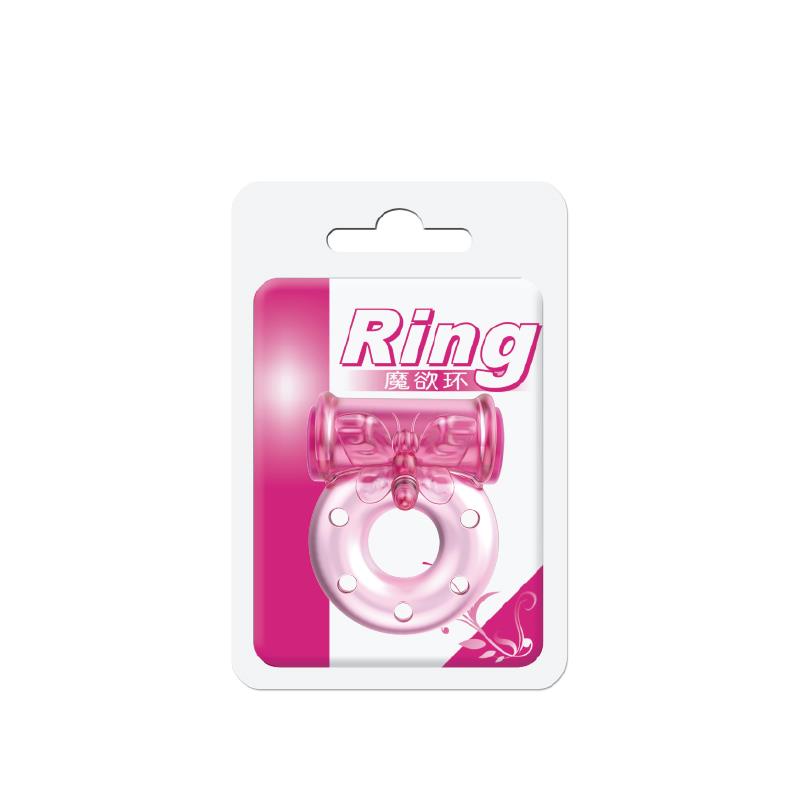 BAILE - VIBRATING COCK RING WITH CONDOM PINK