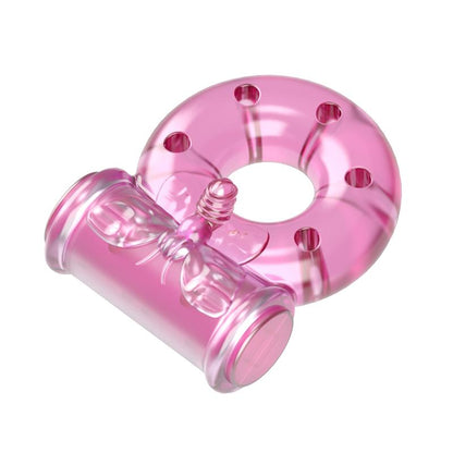 BAILE - VIBRATING COCK RING WITH CONDOM PINK
