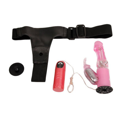 BAILE - VIBRATING STRAP-ON WITH DILDO PINK  18 CM
