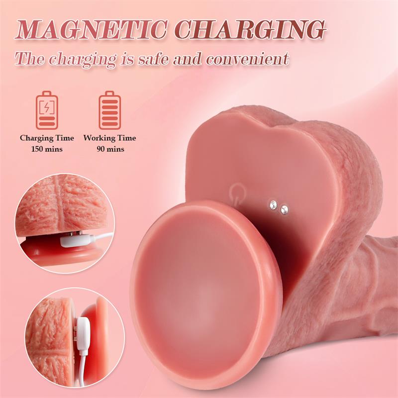 XISE - BAIRD DILDO WITH THRUSTING AND VIBRATION 8
