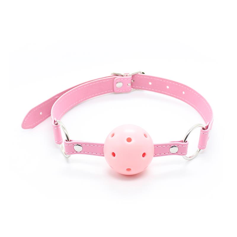 LATETOBED BDSM LINE - BALL GAG BREATHABLE ASJUSTABLE BALL 4,5 CM PINK