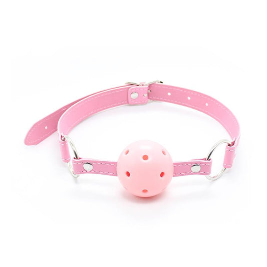 LATETOBED BDSM LINE - BALL GAG BREATHABLE ASJUSTABLE BALL 4,5 CM PINK