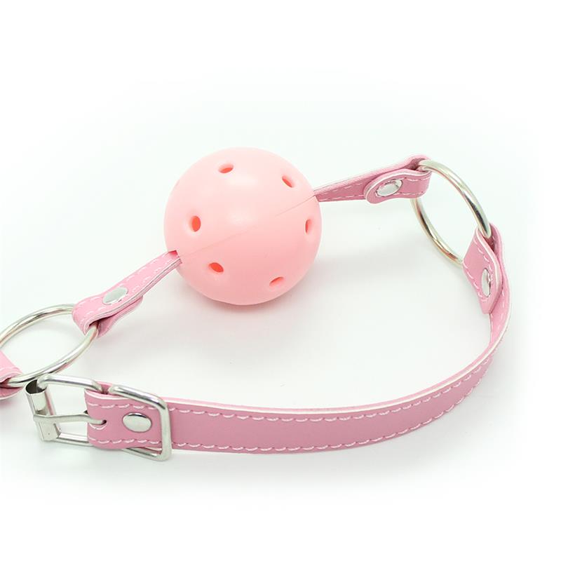 LATETOBED BDSM LINE - BALL GAG BREATHABLE ASJUSTABLE BALL 4,5 CM PINK