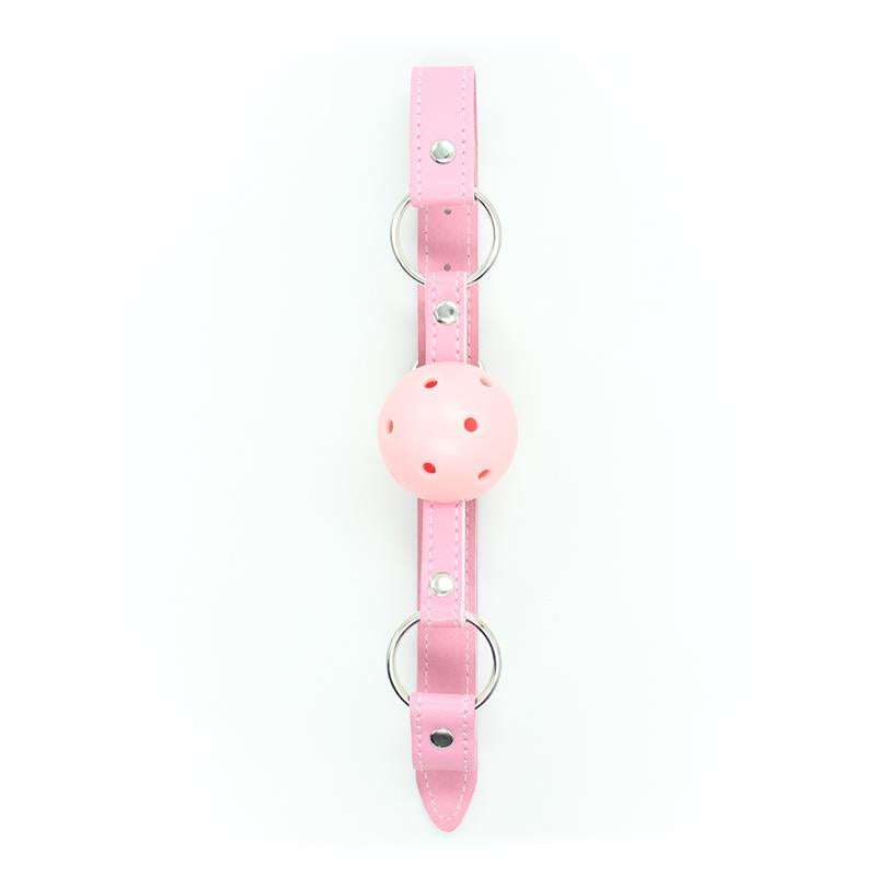 LATETOBED BDSM LINE - BALL GAG BREATHABLE ASJUSTABLE BALL 4,5 CM PINK