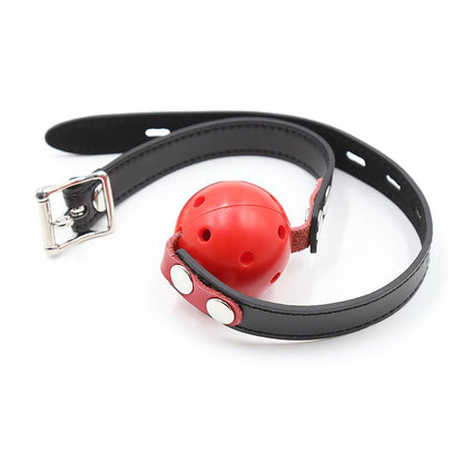 LATETOBED BDSM LINE - BALL GAG BREATHABLE BLACK/RED