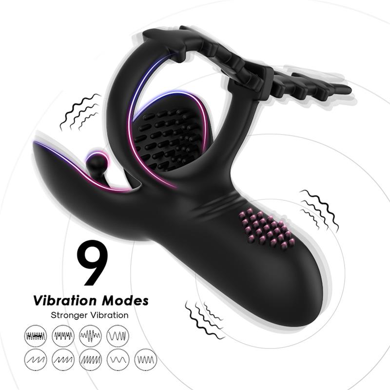 URBAN SKY - BALL PACK AND PENIS VIBRATING RING ADJUSTABLE