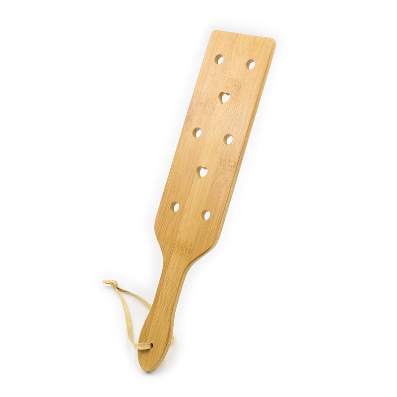 LATETOBED BDSM LINE - BAMBOO PADDLE WITH HEARTS 33 CM