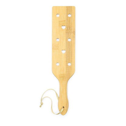 LATETOBED BDSM LINE - BAMBOO PADDLE WITH HEARTS 33 CM