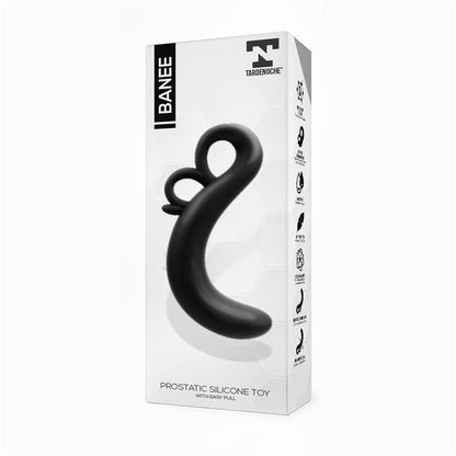 TARDENOCHE - BANEE PROSTATIV STIMULATOR WITH EASY PULL SILICONE BLACK